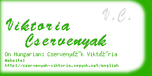 viktoria cservenyak business card